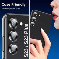 Couvercle d'objectif de caméra à anneau métallique 3D en alliage d'aluminium individuel coloré pour Samsung Galaxy S23 Plus protecteur d'objectif de caméra Eagle Eye