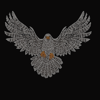 Nouveau design d'aigle, strass thermocollants personnalisés pour vêtements, t-shirts