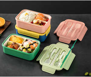 Multi-Use Bento <b>Box</b> 2-Tier Removable <b>Compartments</b> PP5 Leakproof <b>Lunch</b> <b>Box</b> <b>with</b> Built-In Cutlery Custom Logo for Adults Kids - Product Image 6