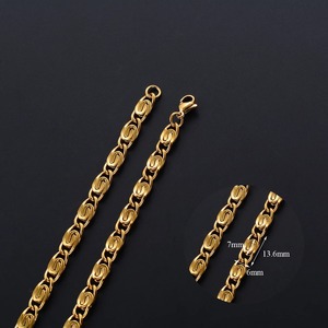 Pulsera de Acero Inoxidable Trenzado Chapada en Oro, Brazalete de Mano y Tobillera con Extensor, Joyería para Mujer y Hombre - Product Image 5