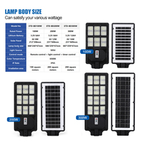 Lampadaire Solaire Tout-en-un 300W pour l'extérieur, Étanche IP65, en ABS, avec Poteau et Télécommande, Stock Ghana, Livraison Rapide ETD BD 300
