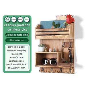 New Arrival Wooden Wall-mounted Storage Rack Key Rack Suitable For Family Storage Key Holder For Home Wall