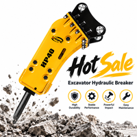 Marteau hydraulique HOPE SB40 de type rétrocaveuse, puissant brise-roche, accessoire d'excavatrice OEM ODM, vente directe usine