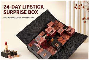 Custom Black 24 Days Advent Calendar <b>Box</b> with Drawers Rigid Cardboard <b>Christmas</b> Blind <b>Box</b> Mystery Packaging Gift Wholesale - Product Image 6