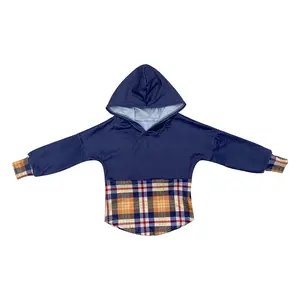 Liangzhe Chất lượng cao OEM trẻ em của áo len tùy chỉnh đồng phục mẫu giáo mùa thu mùa đông cotton Vòng cổ áo bé trai Hoodies
