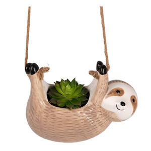 Ceramica Sloth Regali Sloth Appeso Succulente Planter Animale Sveglio Fioriera Piccola Pentola per Succulente <span class=keywords><strong>Cactus</strong></span> Air <span class=keywords><strong>Piante</strong></span> Fiori - Product Image 1