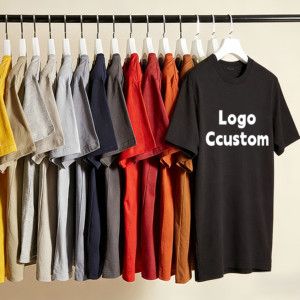 T-shirt pour homme en coton écologique de haute qualité 180g avec détails de la marque RY, col rond, manches courtes, vente en gros pour la vente au détail - Product Image 1