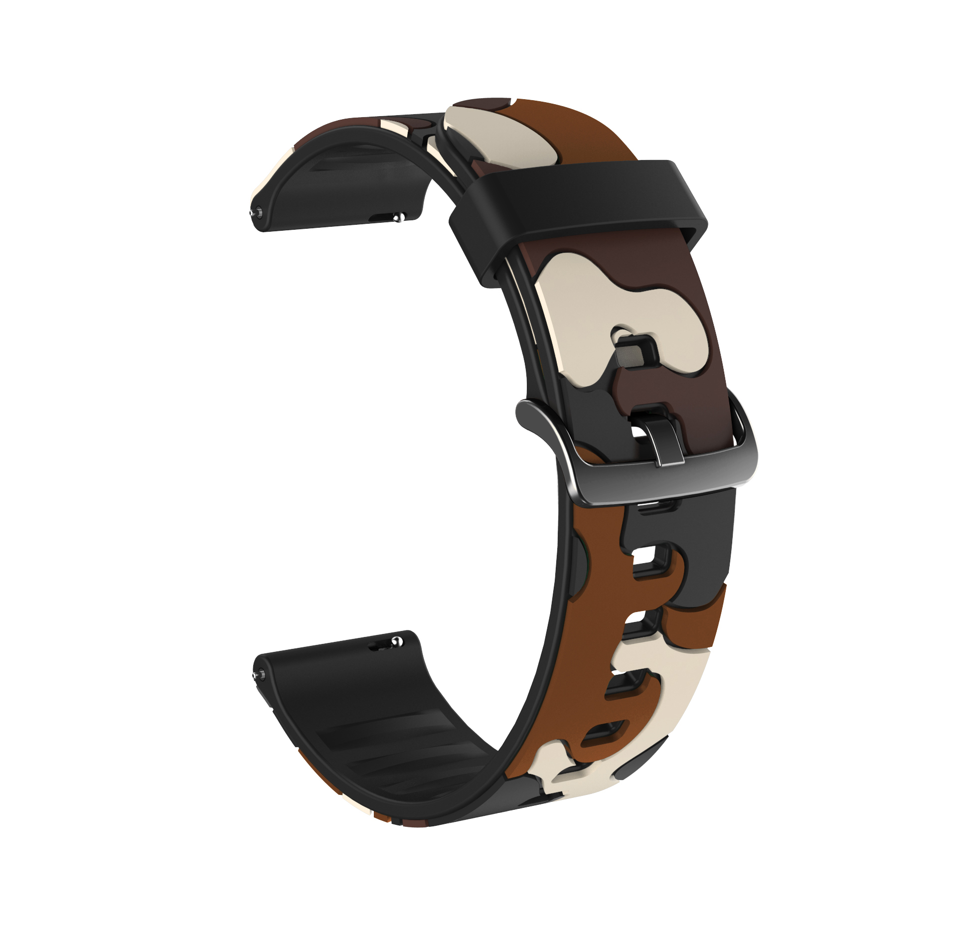 New Silicone 20mm 22mm Camouflage Watch Strap Band Loop Stainless Steel Adjustable Elastic Sport Smart Watch Accessories
