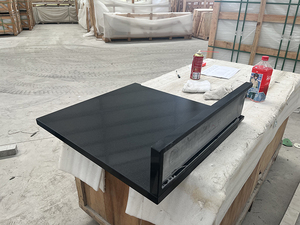 Encimera de cocina de estilo moderno, parte superior de cuarzo, piedra artificial con precio bajo, cuarzo negro - Product Image 4