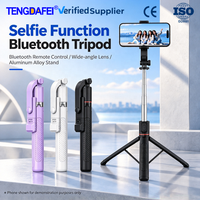 Trépied pour selfie en acier inoxydable et ABS, rotatif à 360°, pliable, support de téléphone pour les voyages et le vlogging