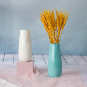 Decoraciones de Espigas de Trigo Populares para el Hogar, Florero de Cerámica, Estilo Moderno Minimalista, Decoración para Sala de Estar, Flores Secas Doradas - Product Image 2