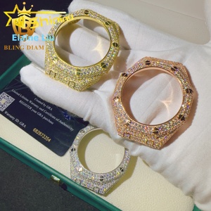 Boîtier de montre en laiton de luxe pour Hip Hop, certifié GRA, avec diamants Moissanite VVS, style GA2100 - Product Image 3