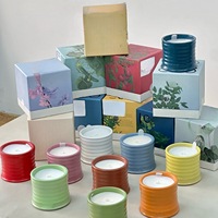 Boîte cadeau parfumée pour bougie artisanale personnalisée, recyclable, rectangulaire, impression sur carton blanc, emballage pour bougie parfumée