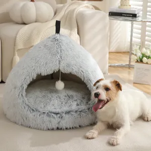 New Winter Dog House Plush Warm Memory Foam Pet Bed Soft Comfortable Deep Sleep Cat House Dog Bed Wholesale