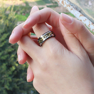 Vòng Tay Ngầu 20.5Cm Thiết Kế Mới Bằng Vonfram Quyến Rũ Thời Trang Với Bộ Nhẫn 8Mm Cho Nam Nữ Sinh Nhật Quà Tặng - Product Image 5