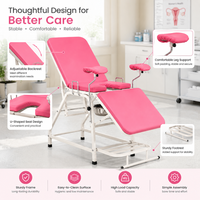Chaise d'examen manuelle en lithothérapie avec marchepied rétractable et bassin en acier inoxydable pour clinique obstétricale et table de salle d'accouchement