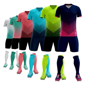 Original customize football training uniform full set 100% polyester fabric quick dry soccer uniform football jersey for men