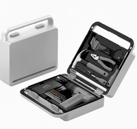 Kit d'outils de bricolage professionnel 19 pièces pour perceuse à percussion, rechargeable Type-C, avec mallette rigide, pour l'entretien domestique et le bricolage (OEM)