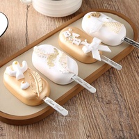 Bâtonnets acryliques avec nom personnalisé Bâtonnets de crème glacée or rose avec logo Bâtonnets de glace réutilisables Popsicles Décoration de gâteau Fête de mariage