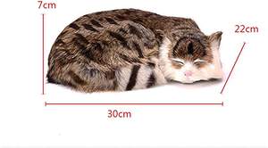 Jouet en <span class=keywords><strong>peluche</strong></span> chaton <span class=keywords><strong>chat</strong></span> de simulation doux et câlin, chaton qui <span class=keywords><strong>ronronne</strong></span>, <span class=keywords><strong>chat</strong></span> tigré, jouet pour cadeau - Product Image 2