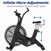 Kommerzielles Ventilator-Heimtrainer Air Bike Indoor-Cycling-Fahrrad Fitnessgerät Trainings-Spinning-Bike