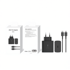 Adaptateur PD 45W USB-C, chargeur de voyage avec câble, noir - Product Image 1