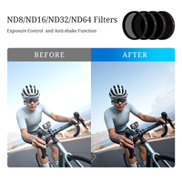 Nouvelles Tendances : Kit de Filtres pour Objectif de Caméra Sportive UV CPL ND8/ND16/ND32/ND64, Verre Optique Polarisé Diffusion Black Mist Anti-Rayures