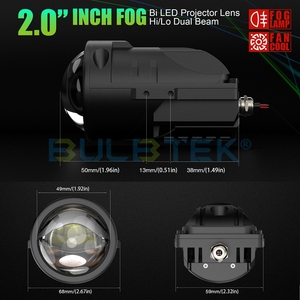 เลนส์โปรเจคเตอร์ไฟตัดหมอก BULBTEK AF202T ขนาด <span class=keywords><strong>2</strong></span> นิ้ว แบบ Bi LED กำลังไฟ 116W ความสว่าง 5600LM พร้อมพัดลมระบายความร้อน 3 สี สำหรับรถยนต์ Toyota Honda และรถยนต์ทั่วไป - Product Image 2