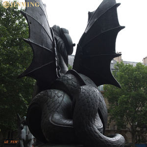 Hufu Feng lion Eau Pulvérisation Bête Fonte Bronze Sculpture Personnalisé Cuivre Résine carré Fontaine FRP Vis Ornements - Product Image 3