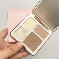 Judydoll surligneur Palette contour artistique multi-rôle plateau de maquillage 4 couleurs surligneur poudre surligneur