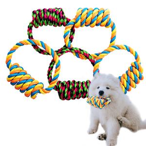 Palla di cotone rosa resistente intrecciata annodata Extra <span class=keywords><strong>Large</strong></span> Heavy Duty Pet peluche corda per cani giocattoli per masticatori aggressivi - Product Image 3