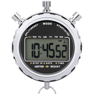 Chronomètre de poche en métal avec fonction de rappel, chronomètre numérique pour la course à pied, chronomètre LCD professionnel - Product Image 1