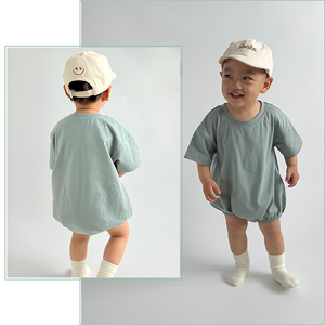 Baju Bayi Onesie 100% Katun Organik, Romper Bayi Ukuran Besar Polos - Product Image 2