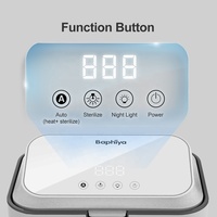 Chauffe-lingettes électronique pour bébé avec lumière LED changeante et fenêtre de visualisation, sans BPA, 15W, 220-240V