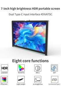 7Mm Siêu Mỏng Xách Tay Màn Hình 7 Inch FHD 1080P USB-C HDMI Bên Ngoài Màn Hình Cho Máy Tính Xách Tay PC Điện Thoại Chơi Game Kinh Doanh Du Lịch - Product Image 5