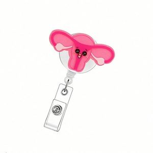 Porta-credenciales retráctil de alta calidad para enfermeras, con clip para tarjeta de identificación médica y cordón retráctil, fácil de usar. - Product Image 4