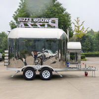 Petite remorque alimentaire entièrement équipée, restaurant mobile, pizza, café, sandwichs, boutique de concession, camion de restauration