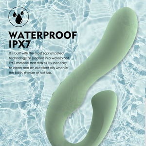 WINYI Schlussverkauf U-Form doppelter Vibrator Großhandel individuelle Verpackung doppelter trägerloser Strapon-<span class=keywords><strong>Dildo</strong></span>-Vibrator für Lesben - Product Image 6