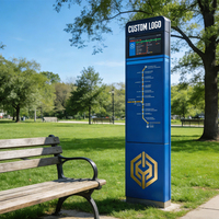 Cartes de parc lumineuses avec rétroéclairage LED pour une visibilité nocturne dans les parcs urbains