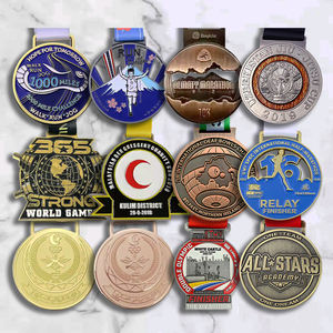 Médailles sportives personnalisées en laiton Cheerleading Dance Team Sports 5K Futsal Judo Basketball <span class=keywords><strong>Boxe</strong></span> Football-Display Logo Award Style - Product Image 1