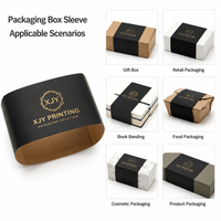 Boîte cadeau en carton avec logo imprimé XJY, avec manchon d'emballage