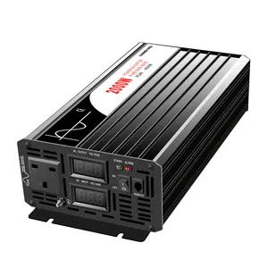 直流纯正弦波太阳能汽车电源逆变器2000W英国插座遥控swipower 60v/72v/96v到220v/110v/380v离网