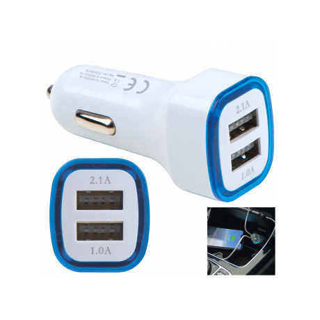Dual USB Car Fast Charger with 3.1A Cigarette Lighter Waterproof Fruit Design Plastic Material for Motorcycle Application