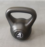 Vente en gros de cloches de bouilloire en ciment en plastique noir pour la musculation de la salle de sport logo personnalisé Offre Spéciale kettlebell de fitness poids libre