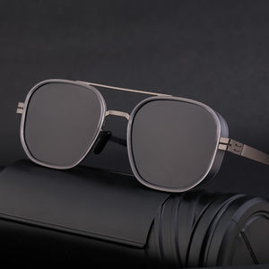 Partagas moda estilo Punk logotipo personalizado polarizado conducción TR90 plástico <span class=keywords><strong>acero</strong></span> cuadrado UV400 sombras gafas de sol para hombres - Product Image 4