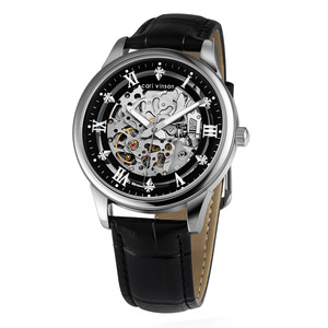 Reloj de gama alta para hombre, Esqueletizado reloj de pulsera resistente al agua de cuarzo, elegante y versátil - Product Image 1