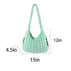 Venta caliente Casual Tote <span class=keywords><strong>Bag</strong></span> Gran capacidad Ligero Edredón Puffer <span class=keywords><strong>Bag</strong></span> con cierre de cremallera - Product Image 2