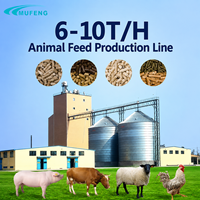 Mufeng 6-10 T/h – Ligne de production de granulés d'aliments pour volailles, équipement fourni directement par l'usine