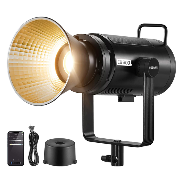 NEEWER CB300B 320W LED Video Light With 2.4G/APP Remote Control All Metal Bi Color COB Continuous Output Lighting