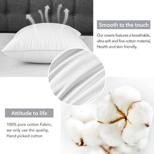 <span class=keywords><strong>Taie</strong></span> d'<span class=keywords><strong>oreiller</strong></span> en coton renforcé <span class=keywords><strong>60x40</strong></span> (lot de 2) blanche, 233 fils, tissage serré, certifiée Oeko-Tex, lavable en machine - Product Image 6